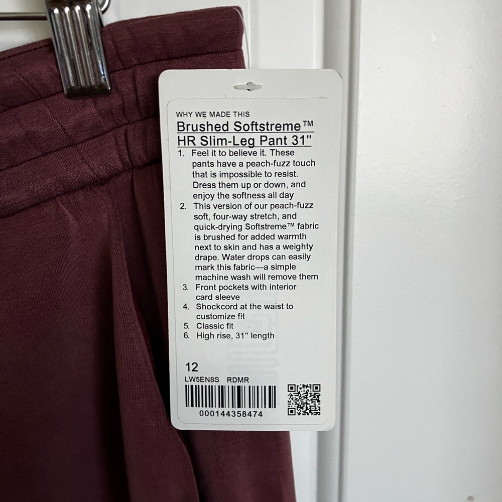 Lululemon Athletics Women’s Brushed Softstreme HR Slim-Leg Pant 31” - Picture 5 of 6
